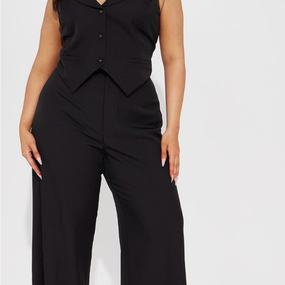 Fashion Nova Black Flare Jumpsuit